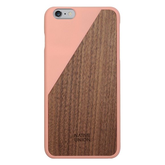 NWT NATIVE UNION IPhone 6 Plus 6S CLIK Pink Walnut - Picture 1 of 4